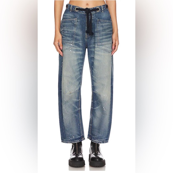 Free People We The Free Moxie Low Slung Pull Jeans - Picture 2 of 5